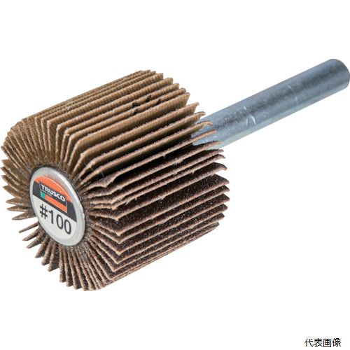 トラスコ UF1025 TRUSCO フラップホイール 外径100X幅25X軸径6 (5個入) #100 100#