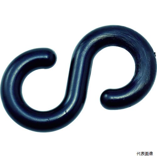 【スタンプラリー】 トラスコ TCF6BK TRUSCO プラフックS型 黒 6mm (2個入)