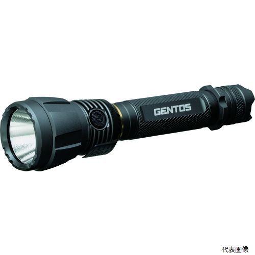 【特長】 ●3200ルーメンの高出力LED懐中電灯です。 ●専用充電池と乾電池の両方で使用可能です。 ●点灯モードは4段階と点滅です。 ●バッテリーインジケーター搭載で充電のタイミングがわかります。 【用途】 ●強力な明るさが必要な工事現場や施設内作業など。 【仕様】 ●明るさ(lm)：3200 ●外径(mm)：61.8 ●全長(mm)：247 ●使用電池：専用リチウム充電池(付属)、または単2形アルカリ電池3本(別売) ●最大点灯時間(h)：約2(最強モード時・充電池使用時) ●充電時間(時間)：約6 ●保護等級：IP67 ●色：シルバー ●幅(mm)：61.8 ●光源色：白色 ●照射距離(m)：405 ●落下耐久(m)：1 ●充電回数：300回(初期容量の80％まで低下) 【材質／仕上】 ●本体：アルミ 【セット内容／付属品】 ●パワーストラップ ●12V/1ADCジャックアダプター ●専用充電池 【注意】 ●光源の直視は危険ですので絶対にお止めください。 【入数】 ●1台 他のサイズはこちら 在庫のない商品は検索に表示されない場合がございます　