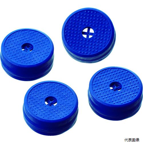 トラスコ JDSG-4S-B TRUSCO 樹脂台車 交換用すべり止めゴム ブルー 4個入り