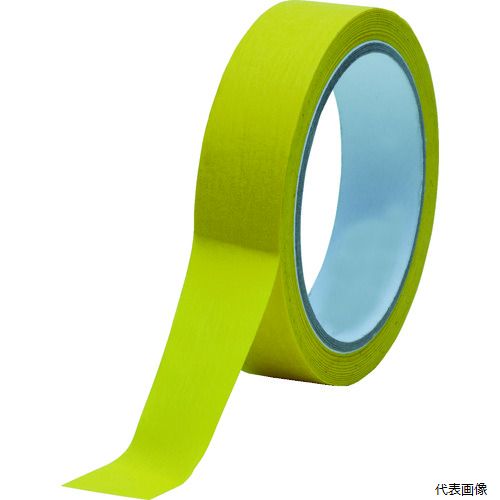 【特長】 ●水性塗料にも使用できます。 ●手切れがよく、簡単に切ることができます。 ●高い耐熱性能があります。 ●糊残りが少ないタイプです。 ●他サイズ幅9〜72mm(1巻入)ございます。 【用途】 ●各種塗装関係。 【仕様】 ●色：黄 ●幅(mm)：6 ●長さ(m)：50 ●厚さ(mm)：0.155 ●使用温度範囲(℃)：150/(60分) ●粘着力(N/10mm)：3.33 ●引張強度(N/10mm)：34.12 ●タイプ：高耐水性 【材質／仕上】 ●基材：クレープ紙 ●粘着剤：天然ゴム系 【注意】 ●提供不可：chemSHERPA 【入数】 ●1袋/2巻 他のサイズはこちら 在庫のない商品は検索に表示されない場合がございます　
