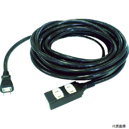 トラスコ TRIS15-203-BK TRUSCO ソフトタイププラグ 3個口タップ型 20m ブラック