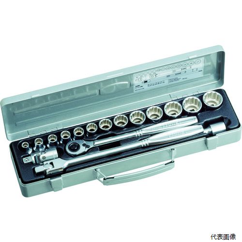TONE 750M TONE ソケットレンチセット 差込角12.7mm 17点セット 12角(8mm〜)