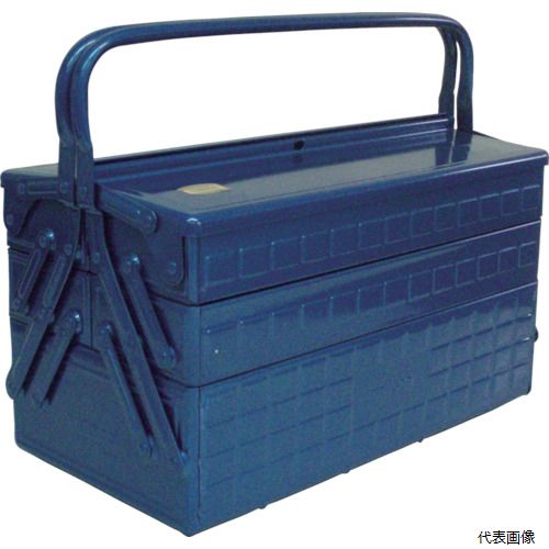 【スタンプラリー】トラスコ GT-410-B TRUSCO 3段式工具箱 412X220X343 ブルー