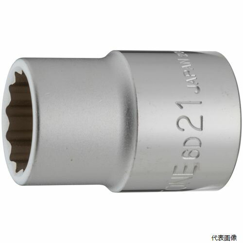 TONE 6D-21 ソケット(12角) 対辺寸法21mm 全長50mm