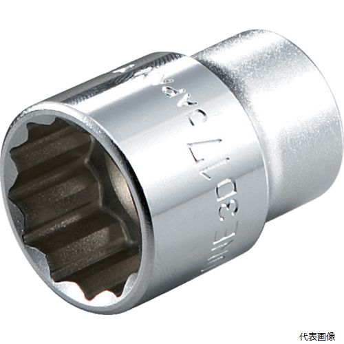 【特長】 ●スタンダードタイプで、対辺12角形状です。 ●重工業整備まで必要なツールを取りそろえています。 ●12角は6角よりも、ボルト頭やナットに対して2倍差し込みやすく作業効率がアップします。 【仕様】 ●差込角(mm)：9.5 ●対辺寸法(mm)：17 ●全長(mm)：30 ●対辺形状：12角 ●対辺(mm)：17 【材質／仕上】 ●構造用鋼 【入数】 ●1個 他のサイズはこちら 在庫のない商品は検索に表示されない場合がございます　