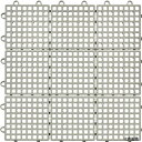 【特長】 ●水はけがよく、広さに合わせて簡単に組み立てができます。 ●防炎・抗菌商品となっており、湿気が多い場所のマットとして最適な商品です。 ●抗菌製品技術評議会登録商品です（登録番号JP0122258A0003Y） 【仕様】 ●色：グレー ●幅(mm)：300 ●長さ(mm)：300 ●厚さ(mm)：13 ●防炎適合品：適合 ●防炎適合品です(防炎性能登録番号E2180163) ●抗菌製品技術協議会登録商品(登録番号JP0122258A0003Y) 【用途】 ●ベランダ、シャワールーム、プールサイドなど。 【材質／仕上】 ●ポリエチレン 【入数】 ●1枚 他のサイズはこちら 在庫のない商品は検索に表示されない場合がございます