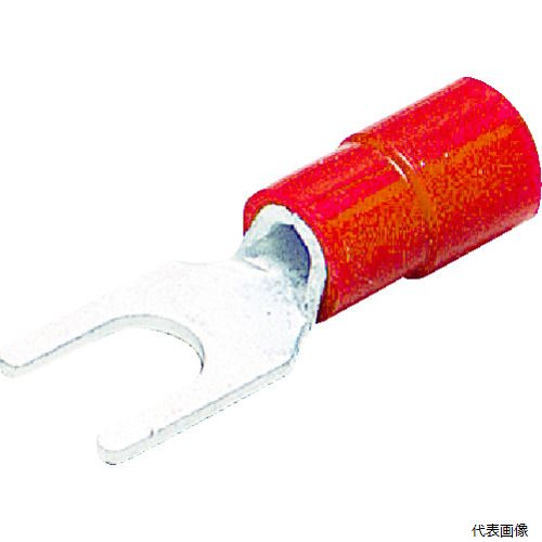 【特長】 ●端子筒部に絶縁被覆があらかじめセットされております。 ●絶縁体形状：TME形は絶縁被覆部内側に電線挿入ガイド（じょうご状）を設けました。 ●心線はよじらなくても被覆をストリップした状態でガイドに沿ってスムーズに筒部まで挿入できます。 ●ノンハロゲン材料のため、燃焼時に有毒なハロゲン系ガスや腐食性ガスが発生しません。 【用途】 ●軟鋼のより線電線の接続に。 【仕様】 ●電線抱合範囲より線(［［MM2］］)：0.30〜1.65 ●電線抱合範囲AWG：22-16 ●色：赤 ●外径寸法(mm)：5.8 ●外形寸法(mm)：5.8 ●スタッド径(mm)：3.7 ●全長(mm)：20.5 ●内寸(mm)：4.1 ●形状：丸形/先開形(単線非対応) ●JIS規格品：× ●最高使用温度(℃)：使用温度範囲：-40℃〜120℃ ●定格電圧(V)：600 ●単線非対応 ●使用温度範囲：-40〜120℃ ●RoHS10物質適合品 【材質／仕上】 ●端子：無酸素銅(電気すずメッキ） ●スリーブ：無酸素銅管（電気すずメッキ） ●絶縁体：ポリカーボネート 【注意】 ●銅線専用です。 ●電線抱合範囲内でご使用ください。 ●当社指定の適用圧着工具をご使用ください。 ●提供不可：ミルシート 【入数】 ●1PK/25個 他のサイズはこちら 在庫のない商品は検索に表示されない場合がございます　