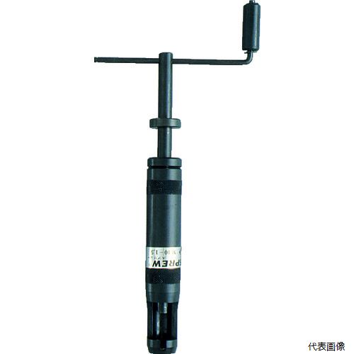 【特長】 ●工具先端部の案内めねじで挿入体制を整え、スムーズな作業ができます。 ●ストッパーカラーで挿入深さを一定に保たせる事ができます。 ●案内めねじ効果で、楽々挿入できます。 ●ハンドルを右回転させてねじ穴へ挿入します。 【用途】 ●スプリュー・インサートの挿入。 【仕様】 ●使用ボルトねじ：M3×0.5 ●ハンドルを右回転させてねじ穴へ挿入します 【入数】 ●1本 他のサイズはこちら 在庫のない商品は検索に表示されない場合がございます　