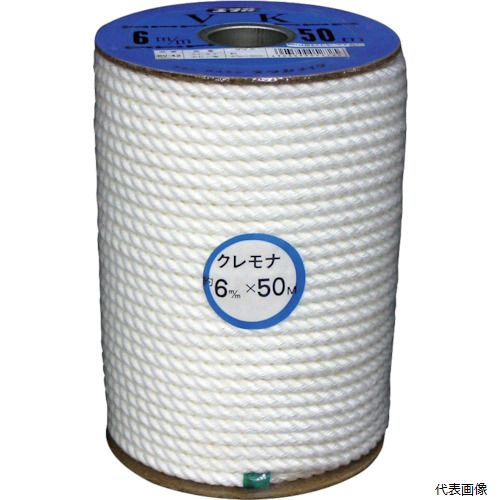 ユタカメイク RV-42 ビニロンロープ ボビン巻 6mm×50m