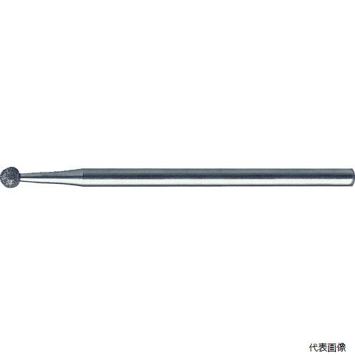 【特長】 ●乾式での使用は可能ですが、研削液を使用すれば精度・仕上がりが良くなり、切れ味・寿命も向上します。 ●形の良い天然ダイヤモンドを厳選使用しています。 ●独自の電着技術により、ダイヤモンド粒子は強固に固着されており超寿命を誇ります。 ●加工時間の大幅短縮を実現します。 ●豊かな仕上げ能力です。 【用途】 ●適合被削材：超硬合金、ガラス、セラミック、ゴム、プラスチック、石材、コンクリート、フェライト、その他非鉄金属。 【仕様】 ●粒度(#)：140 ●刃径(mm)：2.5 ●刃長(mm)：2.5 ●軸径(mm)：2.35 ●全長(mm)：44.5 ●最高使用回転数(rpm)：150000 ●形状：球 【注意】 ●作業時は必ず安全帽、安全メガネ等の保護具をご着用ください。 ●中国の輸出規制に関して、本製品は中国産の人口ダイヤモンドを使用しておりません。 【入数】 ●1本 他のサイズはこちら 在庫のない商品は検索に表示されない場合がございます　