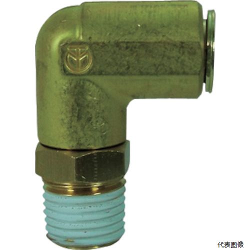 千代田通商 10-02MLB-V チヨダ 冷却水配管用タッチコネクターフジVタイプメイルエルボ(金属) 10mm・R1／4