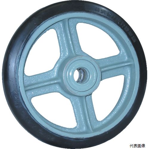 ヨドノ SB200(20) 鋳物中荷重用ゴム車輪ベアリング入 200φ(穴径20φ)