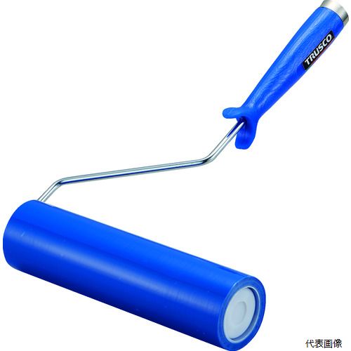 トラスコ CNR8H-B TRUSCO クリーンルーム用粘着ローラー8インチ用ハンドル 粘着ローラー青1巻付 2重袋入