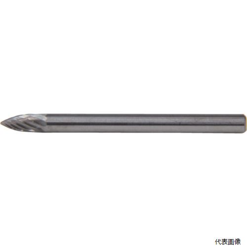 【特長】 ●滑らかな切れ味です。 ●超硬製です。 【用途】 ●金属の切削やバリ取りなど 【仕様】 ●品名：ロータリーバーTタイプ ●適合機種：MSG-3BSN、MSG-3BSPLUS、ULight、MAG-121N、MAG-121PLUS、MAG-091N ●全長(mm)：38.2 ●軸径(mm)：3 ●刃形状：Tタイプ ●最高使用回転数(rpm)：65000 ●スパイラルカット 【入数】 ●1本 関連品はこちら 在庫のない商品は検索に表示されない場合がございます　
