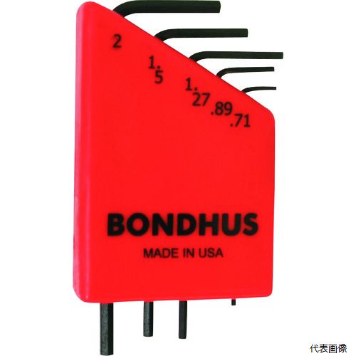 Rakuten - ボンダス・ジャパン HLX5MS BONDHUS 精密六角レンチセット 5本組(0.71-2mm) No.12242