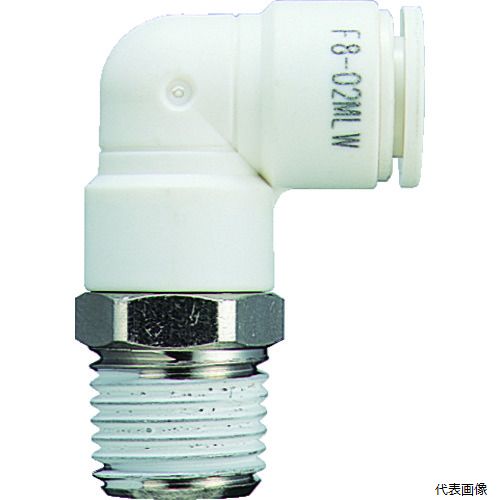 乐天商城 - 千代田通商 F8-02MLW チヨダ ファイブメイルエルボ W(白)8mm・R1／4