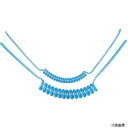 千代田通商 2-MPS-6-20S チヨダ スパイラルチューブ マルチスパイラル 外径6mm/使用範囲1180mm 透明、青