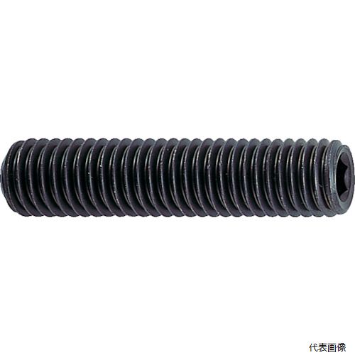 【特長】 ●SCM材を使用し、高い強度があります。 【仕様】 ●寸法(mm)d：M3 ●寸法(mm)L：3 ●ねじピッチ(mm)：0.5 ●強度区分：45H ●表面処理：黒染め（四三酸化鉄被膜） ●ねじ部長さ(mm)：3 ●先端形状：クボミ先 ●パッケージ：ボルトンパック（ブリスター） 【材質／仕上】 ●クロムモリブデン鋼（SCM435） ●表面処理：黒染め仕上げ（四三酸化鉄被膜） 【注意】 ●提供不可：SDS 【入数】 ●1Pk/85本 他のサイズはこちら 在庫のない商品は検索に表示されない場合がございます　