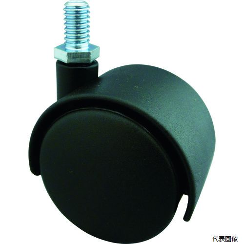 【スタンプラリー】トラスコTDG-50-U3/8TRUSCOねじ込み双輪キャスターナイロン車輪自在Φ50UNC3／8