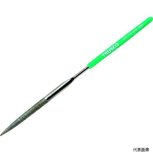 トラスコ GS-12-HA-400 TRUSCO ダイヤモンドヤスリ 精密用#400 半丸 1本入 全長140mm(12本組サイズ)