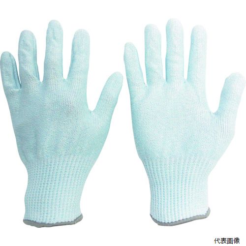【特長】 ●最高レベルの耐切創性能です。 ●裏面がツヌーガ［［R上］］とポリウレタンの2重構造で厚みがある手袋です。 ●ノンコートタイプなので下履き用としても使用できます。 ●次亜塩素酸などによる除菌処理を施しても劣化の少ない商品です。 【用途】 ●自動車関連、設備メンテナンス、ガラス関連、精密機械などに。 【仕様】 ●色：ブルー ●サイズ：L ●全長(cm)：23.5 ●手のひら周り(cm)：21.0 ●中指長さ(cm)：8.0 ●厚さ(mm)：1.5 ●ゲージ数：10 ●EN3882016規格：レベルF ●EN3882003規格：レベル5 ●リストカラー：グレー ●すべり止め：なし ●耐切創レベル：X/F ●10ゲージ編 【材質／仕上】 ●ツヌーガ［［R上］］（東洋紡製高強力ポリエチレン繊維） ●ナイロン ●ステンレス繊維 ●ポリウレタン他 【注意】 ●EN388カットレベルは社内測定データであり、保証値ではありません。 ●切れにくい手袋であり、決して切れない手袋ではありません。 ●必ず使用前に安全をご確認下さい。 ●包装に記載されている“使用上の注意”をよく読んでご使用ください。 【入数】 ●1双 他のサイズはこちら 在庫のない商品は検索に表示されない場合がございます　