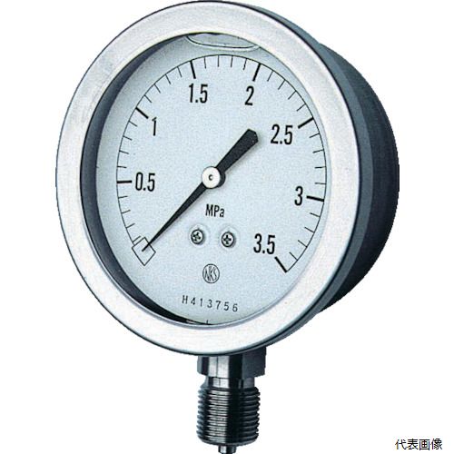 長野計器 GV51-133-0.4MP 長野 グリセン入圧力計 A枠立型 Φ75 最小目盛0.020