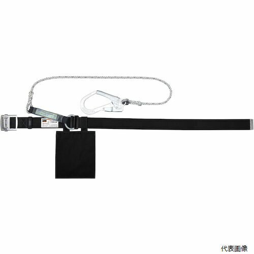 【特長】 ●大型フック付であらゆる工事現場に対応します。 ●腰のある平織ベルトを採用しています。 ●一般作業用安全帯です。 【仕様】 ●胴ベルト幅(mm)：50 ●胴ベルト長さ(mm)：1150 ●最大使用可能質量(kg)：100 ●ベルト色：ブラック ●フック口開き(mm)：50 ●ランヤード寸法　径(mm)：10 ●ランヤード寸法　長さ(mm)(フック含む)：1500 ●厚生労働省「墜落制止用器具の規格」適合品 ●1本吊り専用 ●ばね付スライドバックル付 ●フック口開き：50mm ●ランヤード：径10×長さ1300mm三ツ打ロープ 【注意】 ●提供不可：chemSHERPA、SDS 【入数】 ●1本 他のサイズはこちら 在庫のない商品は検索に表示されない場合がございます　