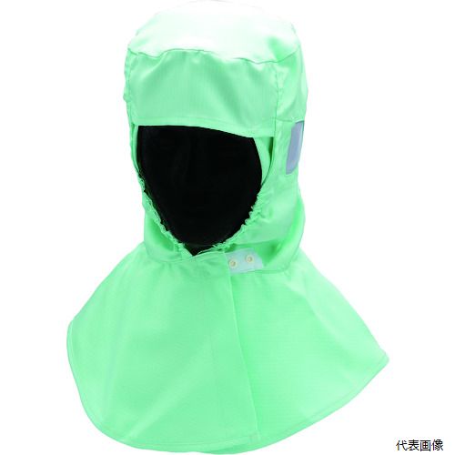 ミドリ安全 YHS101G-L クリーンスーツ用フード ツバなし YHS101 グリーン L