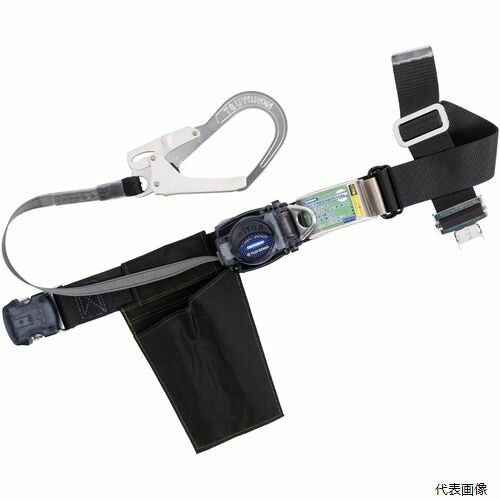 Rakuten - 藤井電工 TB-RL-OT593-BLK-M-BP TSUYORON 胴ベルト型墜落制止用器具(巻取タイプ)ロック機構なし リトライト 黒 Mサイズ 幅50MM×長さ1200MM ワンタッチバックル仕様