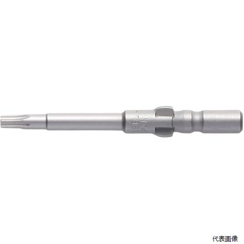 【特長】 ●コンピューター・OA機器・音響機器・VTR・光学機器などの小型・精密分野におけるねじ締めの作業に対応する高精度ビットです。 ●ネジ規格にあった高精度加工の刃先です。 【用途】 ●ハードディスクなどの精密小ネジ締め付けに。 【仕様】 ●刃先：T8 ●全長(mm)：40 ●シャンク径(mm)：4 ●軸径(mm)：4 ●差込口：丸軸 ●適合メーカー：ベッセル、HIOS ●呼称：D73 ●シャンク径：4mm 【入数】 ●1本 他のサイズはこちら 在庫のない商品は検索に表示されない場合がございます　