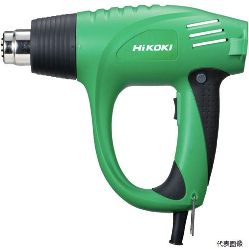 【特長】 ●温度・風量2段階切替でさまざまなシーンで使用できます。 ●ソフトグリップ付ハンドルの採用で滑りにくく、手にフィットします。 ●軽量0.57kgで疲れにくく、軽快に作業できます。 【用途】 ●塩ビ板曲げ加工に。 ●加熱包装に。 ●シールはがしに。 ●樹脂管の曲げ加工に。 ●熱収縮チューブの加工に。 ●塗装はがしに。 ●窓枠パテのはく離に。 ●水道管の解凍に。 【仕様】 ●電源(V)：100 ●幅(mm)：245 ●奥行(mm)：83 ●高さ(mm)：250 ●消費電力(W)：1200 ●電源コード長さ(m)：2 ●風量(［［M3］］/min)：0.25(弱風)/0.5(強風) ●本体外寸(全長)(mm)：250 ●本体外寸(全高)(mm)：83 ●本体色：ライトグリーン ●定格電圧(AC)(V)：100 ●定格電流(AC)(A)：12 ●周波数(Hz)：50/60 ●動力源：AC ●風量CubicFeetperMinute(CFM)：8.83/17.66 ●送風温度(℃)：250/500 ●送風温度：482/932 ●送風温度：250/500℃ ●風量：弱250L/min、強500L/min ●急速冷却機能付 ●ハンガーフック付 ●モーター：ブラシあり 【セット内容／付属品】 ●ノズル(丸)、ノズル(平面)、ノズル(曲面)、ノズル(ガラス保護)、スクレーパ(グリップ付)、収納ケース 【入数】 ●1台 他のサイズはこちら 在庫のない商品は検索に表示されない場合がございます　