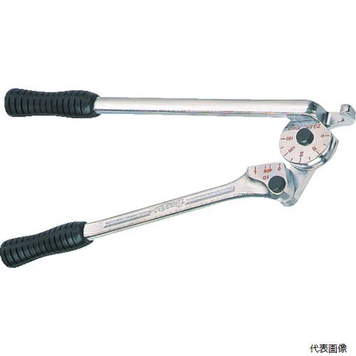 【特長】 ●ハンドル部は特殊合金鋼、鍛造品で強靱です。 【用途】 ●銅・真鍮・アルミの曲げ加工に。 【仕様】 ●曲げ角度(°)：0〜180 ●全長(mm)：462 ●寸法(mm)左手：462 ●寸法(mm)右手：406 ●適合管径(mm)：12 ●適合管径：12mm ●曲げ半径R(mm)：38 ●タイプ：ミリ用 【材質／仕上】 ●本体：特殊鋼 ●グリップ：合成樹脂 【注意】 ●外径がぴったり合うチューブ以外には使用できません。 【入数】 ●1丁 他のサイズはこちら 在庫のない商品は検索に表示されない場合がございます　