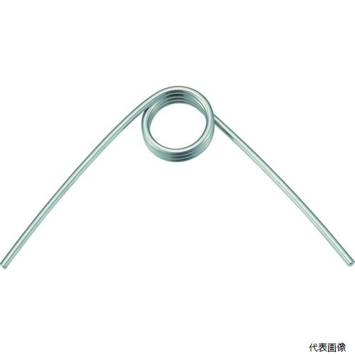 【特長】 ●円筒形に巻かれたばねを、コイル中心線に対してねじる方向に使用するばねです。 ●アーム角度を閉じる方向で使用される場合は、コイル径が減少するためばねの支持棒の径は、最大負荷時コイル内径の約90%が理想的です。 ●クリップなど挟んで戻す力を必要とするばねです。 【仕様】 ●線径d(mm)：2.0 ●コイル内径D(mm)：14 ●長さL(mm)：56 ●巻数(巻)：2 ●ばね定数(N・mm/deg)：20.36 ●許容変位量(°)：33 ●アーム角度(°)：90 ●ばね定数(N/mm)：20.36 ●タイプ：左巻き（LA） ●品番：TS33117（巻き方向記号） ●アーム角度：90° 【材質／仕上】 ●ステンレス（SUS304-WPB） 【注意】 ●提供不可：chemSHERPA、SDS 【入数】 ●1Pk/2個 他のサイズはこちら 在庫のない商品は検索に表示されない場合がございます　
