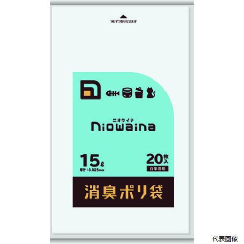 日本サニパック SS15 サニパック ニオワイナ消臭袋 白半透明 15L 20枚(3.0)