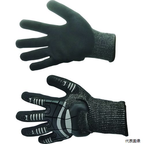 【スタンプラリー】富士手袋工業 9900-BK-L 富士手袋 ナックルアーマーC4 黒 L