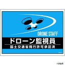 日本緑十字社 237217 緑十字 差し込み式安全ベスト用台紙 ドローン監視員 ブルー DRD-2 210×297mm 2枚組 合成紙