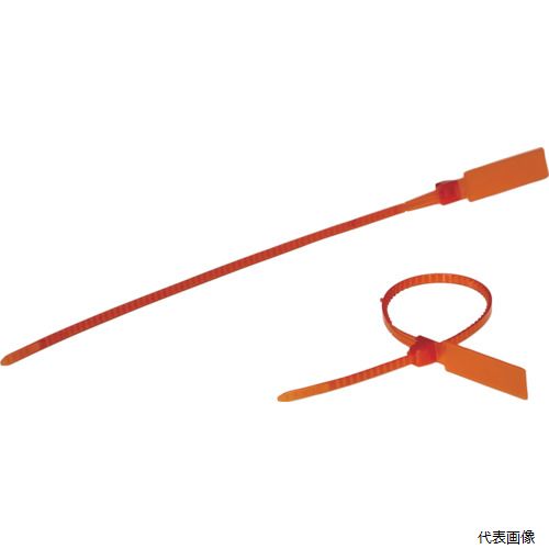 トラスコ TSCTH240-OR TRUSCO セキュリティータイ長さ238mm 表示可能タイプ オレンジ 100本入