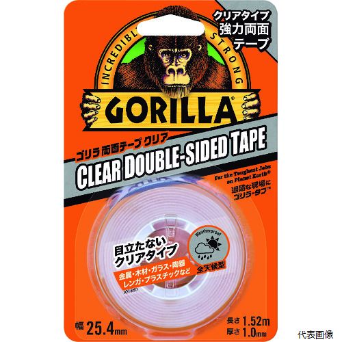Rakuten - 呉工業 NO1780 KURE 強力両面テープ ゴリラ両面テープ クリア 25.4mm×1.52m×厚さ1.0mm