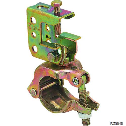 【特長】 ●形鋼・アングル材等への単管の取付に使用します。 【仕様】 ●品名：クランプ ●適合パイプ径(mm)：42.7〜48.6 ●タイプ：形鋼用 ●つかみ厚(mm)：25 ●垂直静止荷重(kg)：981N(100kgf) ●適合鋼厚(mm)：24 ●適合パイプ：42.7〜48.6 ●単管クランプ（形鋼用） 【材質／仕上】 ●本体：熱間圧延鋼板（SPHC） ●ボルト・ナット：軟鋼（SWRM） 【入数】 ●1個 他のサイズはこちら 在庫のない商品は検索に表示されない場合がございます　