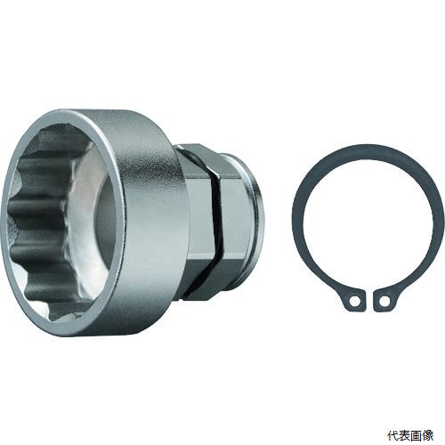 【特長】 ●オフセットアダプター30mm専用ソケットです。 【用途】 ●狭い所でのボルト・ナット回し、全ネジのナット回しに。 【仕様】 ●全長(mm)：43 ●適応サイズ(mm)：H36 ●対辺(mm)：36 ●外径(mm)：48 ●差込角(mm)：H30 ●適合サイズ(mm)：H36 ●本体差込角(mm)：H30 ●ソケット抜け防止のCリング付 ●貫通穴径(mm)：25 【材質／仕上】 ●専用ソケット：合金鋼 【セット内容／付属品】 ●Cリング（1個） 【注意】 ●Cリング取り付けには別売のスナップリングプライヤーが必要となります。 【入数】 ●1個 他のサイズはこちら 在庫のない商品は検索に表示されない場合がございます　