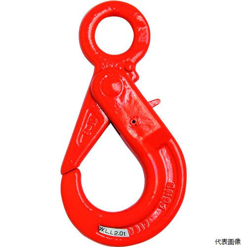 【特長】 ●荷重が掛かると自動的にロックし掛け外れがなく安心です。 ●ワイヤの立ちによる外れ現象を防ぎます。 ●開口部が広くスリングの取り外しが簡単です。 【用途】 ●土木・建築工事での荷物の吊り上げ。 ●基本使用荷重(t)：2 ●タイプ：固定タイプ ●寸法(mm)A：35 ●寸法(mm)C：28 ●寸法(mm)G：20.5 ●寸法(mm)H：25.5 ●寸法(mm)P：142 ●寸法(mm)d：12 ●ラッチロック式 ●固定式 【材質／仕上】 ●特殊合金鋼 【入数】 ●1個 他のサイズはこちら 在庫のない商品は検索に表示されない場合がございます　