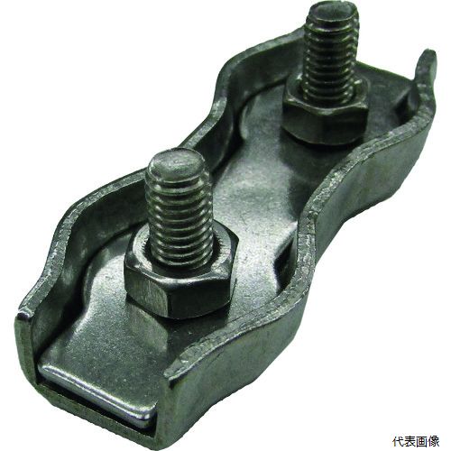 水本機械製作所 B-2642 水本 ステンレス ダブルワイヤークリップ 使用ロープ径2mm
