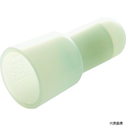 【特長】 ●絶縁被覆の片側が閉じた形状になっています。 【用途】 ●機器内配線において複数電線を重ね合わせての接続に。 【仕様】 ●電線抱合範囲より線(［［MM2］］)：2.5〜6.0 ●電線抱合範囲AWG：12-10 ●定格電流(A)：17 ●全長(mm)：23.0 ●R(mm)：8.1 ●E(mm)：10.5 ●内径(mm)：9.4 ●JIS規格品：〇 ●定格電圧(V)：300V ●色：乳白色 ●使用温度範囲：-40〜90℃ ●JISC2807規格品 【材質／仕上】 ●接続子：無酸素銅　/　電気すずメッキ　 ●絶縁体：ナイロン 【入数】 ●1袋/100個 他のサイズはこちら 在庫のない商品は検索に表示されない場合がございます　