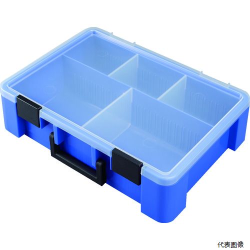 【特長】 ●大容量深型パーツケースです。 ●用途に合わせて移動できる仕切り付きです。 ●細かいネジや部品などが取り出しやすい底部角のカーブ形状です。 ●移動、持ち運びに便利なハンドル付きです。 ●アステージ製品＃13、＃25サイズのコンテナに積み重ねできます。 【用途】 ●小物収納に。 ●DIY工具や釣具など、小物や部品の収納に。 【仕様】 ●色：ブルー ●外形寸法(mm)間口：405 ●外形寸法(mm)奥行：290 ●外形寸法(mm)高さ：108 ●有効内寸(mm)間口：364 ●有効内寸(mm)奥行：230 ●有効内寸(mm)高さ：90 ●仕切板(枚)：3 ●幅(mm)：405 ●高さ(mm)：90 ●最大収納質量：約12kg 【材質／仕上】 ●本体・フタ・ハンドル：ポリプロピレン ●バックル：ABS樹脂 ●仕切板：ポリプロピレン（PP） 【セット内容／付属品】 ●仕切板：大1枚、小2枚 【入数】 ●1個 他のサイズはこちら 在庫のない商品は検索に表示されない場合がございます　