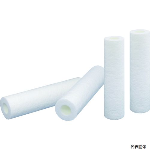 【特長】 ●ポリプロピレン（100％）を使用しているため、酸からアルカリ溶液まで幅広く使用できます。 ●ポリプロピレンの極細繊維を自己熱接着するため、繊維の脱落はほとんどありません。 ●また、ろ過抵抗が少なくろ過流量が大きくなります。 ●界面活性剤を一切使用していないため、抽出物の心配は無く、泡立ちもありません。 【用途】 ●工業用水等の各種水処理に。 ●ろ過精度(μm)：1 ●外径(mm)：63 ●長さ(mm)：750 ●内径(mm)：30 ●最高使用温度(℃)：80 ●食品衛生法適合（ポジティブリスト適合） 【材質／仕上】 ●ポリプロピレン（PP） 【注意】 ●提供不可：ミルシート 【入数】 ●1本 他のサイズはこちら 在庫のない商品は検索に表示されない場合がございます　