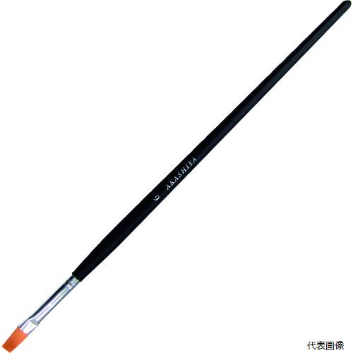 【特長】 ●人造毛画筆なので、なめらかなタッチでお手入れ簡単です。 ●毛抜けが少ない穂先です。 【用途】 ●水彩画、アクリル画からラッカー系の塗料用に。 【仕様】 ●規格：6号 ●全長(mm)：230 ●金具幅(mm)：7.2 ●毛材：ポリエステル毛 ●パック入数(本)：5 【材質／仕上】 ●原毛：ポリエステル毛 ●軸材質：木軸 【入数】 ●1本 他のサイズはこちら 在庫のない商品は検索に表示されない場合がございます