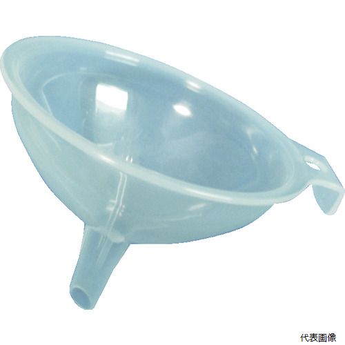 【特長】 ●食品衛生法適合品のロートです。 ●ポリプロピレン製で軽くて使い勝手の良い商品です。 【仕様】 ●口径(mm)：127 ●高さ(mm)：105 ●足径(mm)：15 ●足長(mm)：47 ●足パイプ：一体型 ●型番：12 ●足径×足長(mm)：15.0×47 ●食品衛生法適合（ポジティブリスト適合） 【材質／仕上】 ●ポリプロピレン（PP） 【注意】 ●提供不可：chemSHERPA、ミルシート 【入数】 ●1個 他のサイズはこちら 在庫のない商品は検索に表示されない場合がございます　