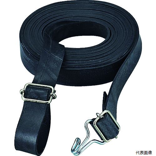 【スタンプラリー】トラスコ GR-2010KW TRUSCO ゴムロープ金具付き Wフックバックル付20mmX1.0m 1Pk(袋..