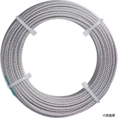 トラスコ CWC-2S5 TRUSCO ステンレスワイヤロープ ナイロン被覆 Φ2.0(2.5)X5m